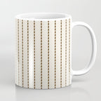 Dashed Lines (Cream & Chocolate) Coffee Mug Gallery Image 1