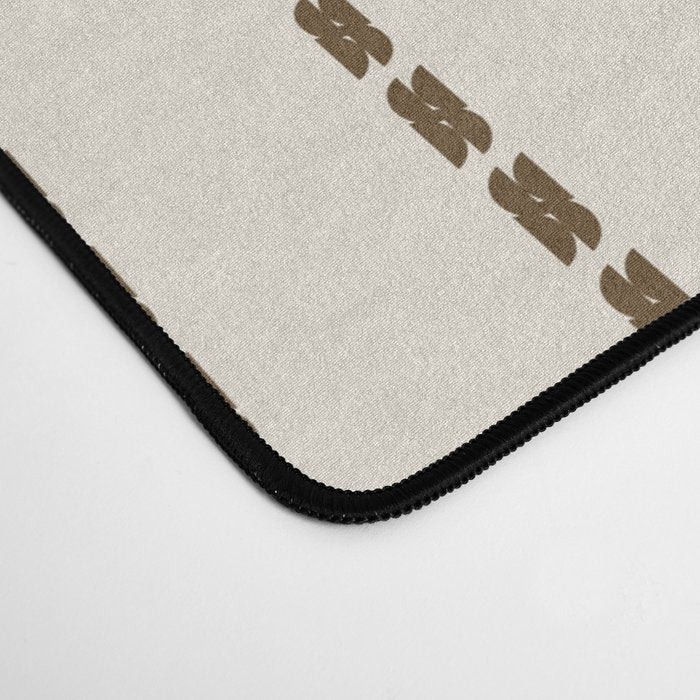 Dashed Lines (Cream & Chocolate) Desk Mat Gallery Image 4