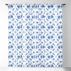 Floral Pleasure blue B Window Curtain Gallery Image 5