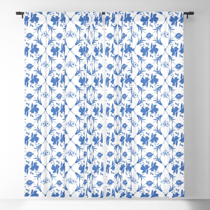 Floral Pleasure blue B Window Curtain Gallery Image 5