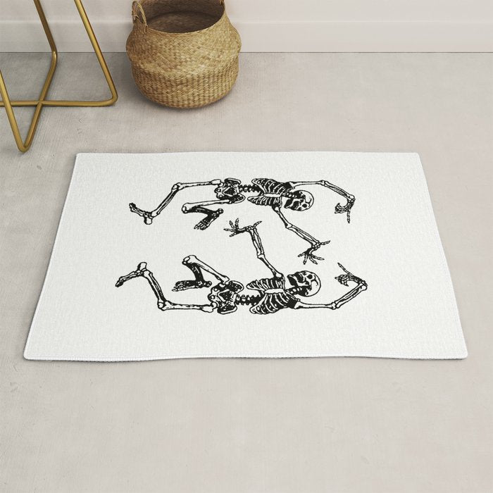 Duo Dancing Skeleton Rug Gallery Image 1