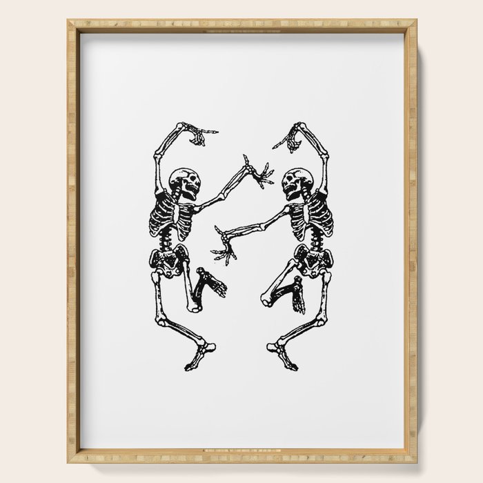 Duo Dancing Skeleton Serving Tray Gallery Image 1