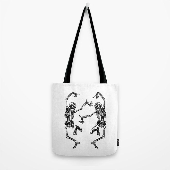 Duo Dancing Skeleton Tote Bag Gallery Image 2