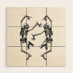 Duo Dancing Skeleton Wood Wall Art Gallery Image 1