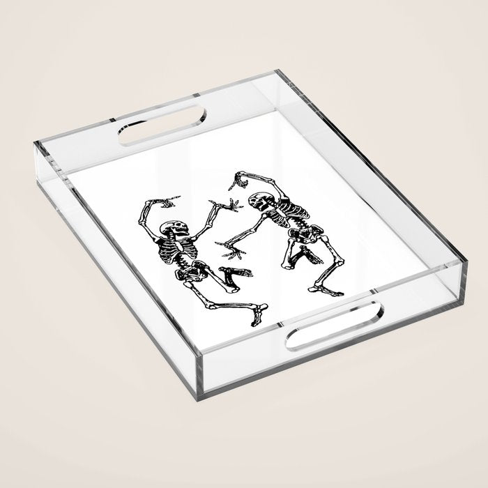 Duo Dancing Skeleton Acrylic Tray Gallery Image 1