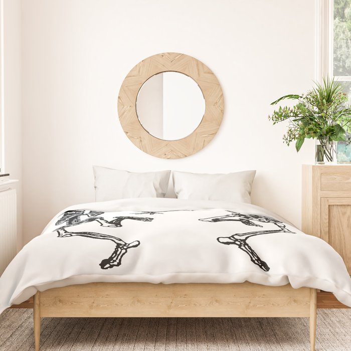 Duo Dancing Skeleton Duvet Cover Gallery Image 3