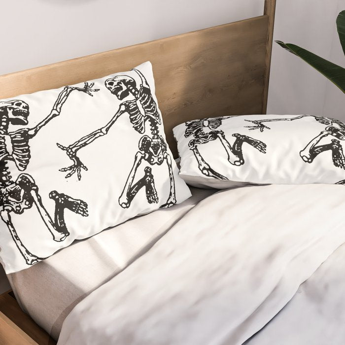 Duo Dancing Skeleton Pillow Sham Gallery Image 2
