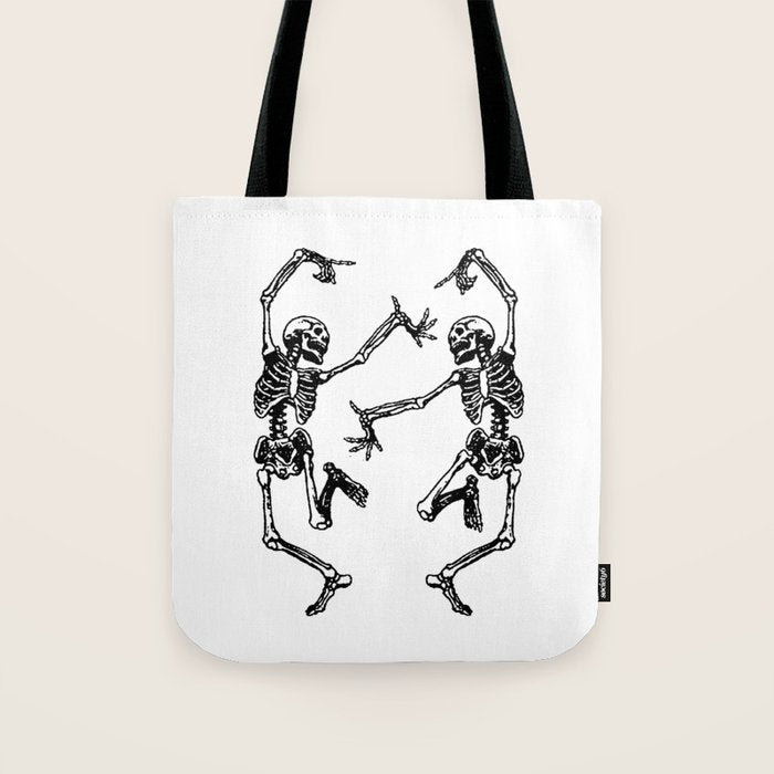 Duo Dancing Skeleton Tote Bag Gallery Image 1