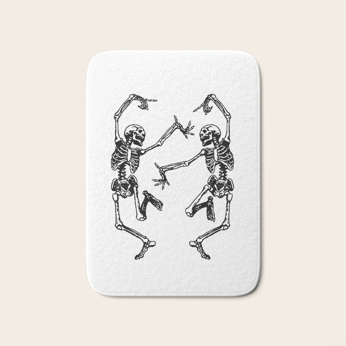 Duo Dancing Skeleton Bath Mat Gallery Image 1