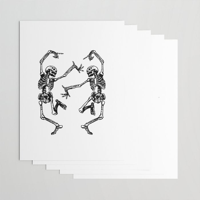 Duo Dancing Skeleton Wrapping Paper Gallery Image 3