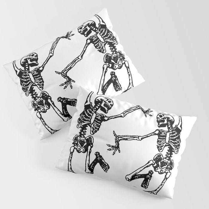 Duo Dancing Skeleton Pillow Sham Gallery Image 1