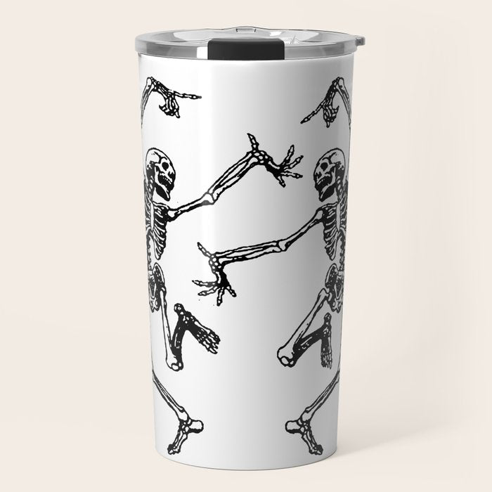 Duo Dancing Skeleton Travel Mug Gallery Image 1