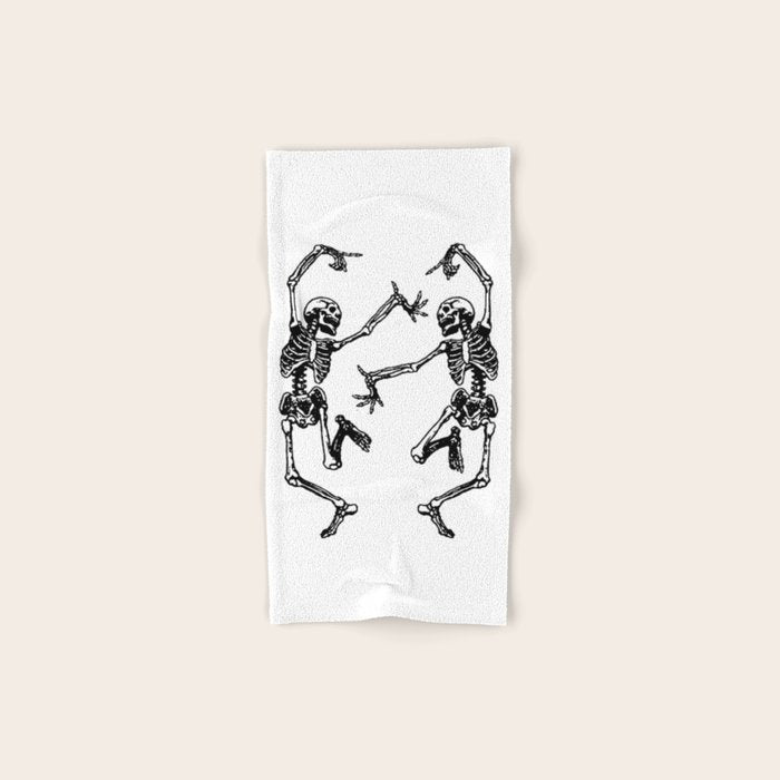 Duo Dancing Skeleton Bath Towel Gallery Image 1
