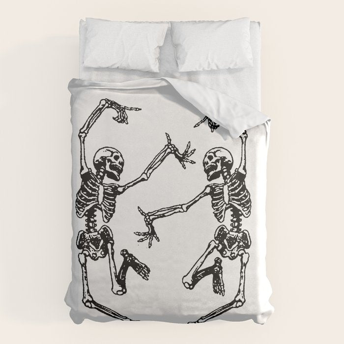 Duo Dancing Skeleton Duvet Cover Gallery Image 6