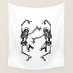 Duo Dancing Skeleton Wall Tapestry Gallery Image 4