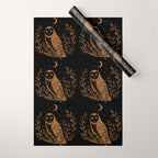 Owl Moon - Gold Wrapping Paper Gallery Image 1