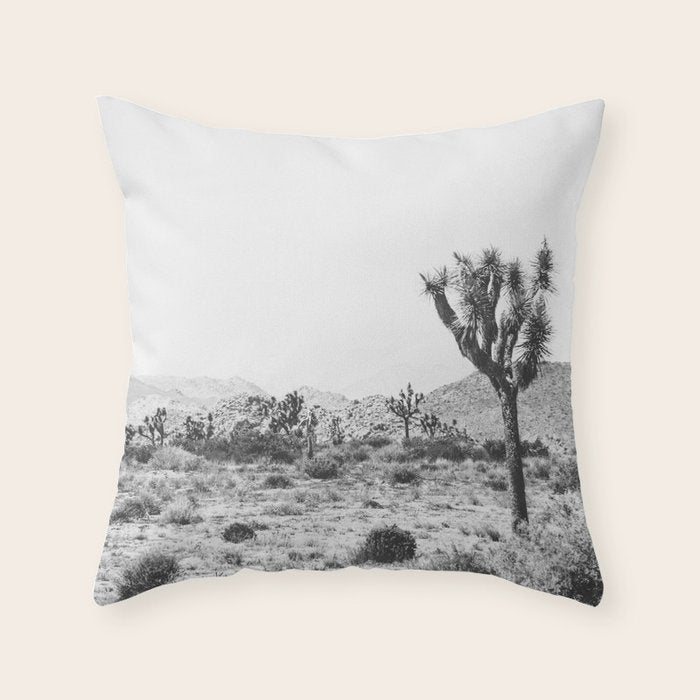 Joshua Tree Monochrome, No. 1 Throw Pillow Gallery Image 1