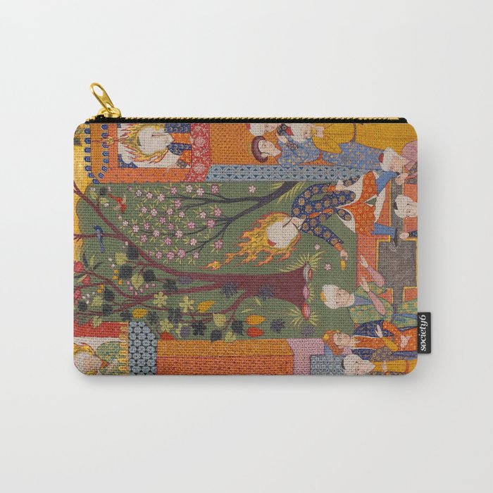 Khidr giving cups of the water of immortality to the inhabitants of Paradise Islamic Antique Art Carry All Pouch Gallery Image 1