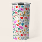 Wild Botanica Bloom - Romantic Abstract Floral Pattern Travel Mug Gallery Image 1
