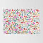 Wild Botanica Bloom - Romantic Abstract Floral Pattern Rug Gallery Image 2
