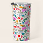 Wild Botanica Bloom - Romantic Abstract Floral Pattern Travel Mug Gallery Image 3