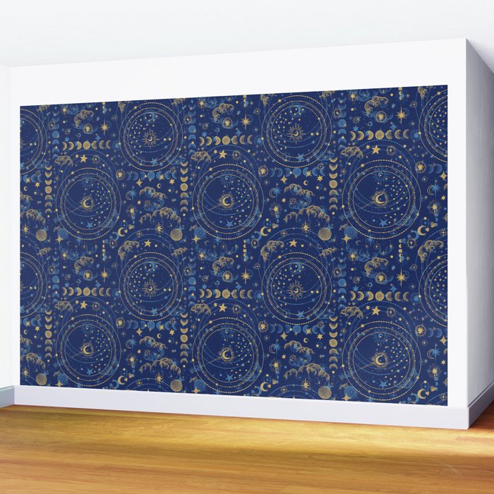 Pattern mystic celestial dark A Wall Mural Gallery Image 2