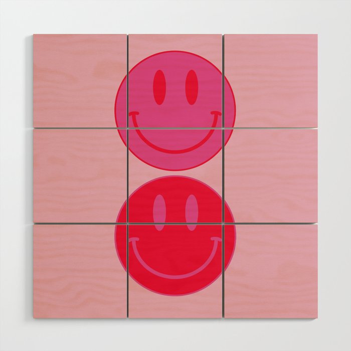 Bold Smiley Face Poster -  Aesthetic Art and Home Decor Wood Wall Art Gallery Image 1