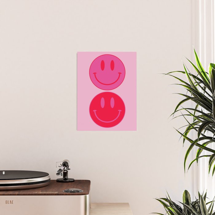 Bold Smiley Face Poster -  Aesthetic Art and Home Decor Poster Gallery Image 2