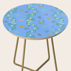 Whimsical Tiny Toys & Pine Branches in Blue Side Table Gallery Image 2