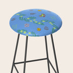 Whimsical Tiny Toys & Pine Branches in Blue Stool Gallery Image 2
