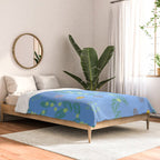 Whimsical Tiny Toys & Pine Branches in Blue Comforter Gallery Image 2