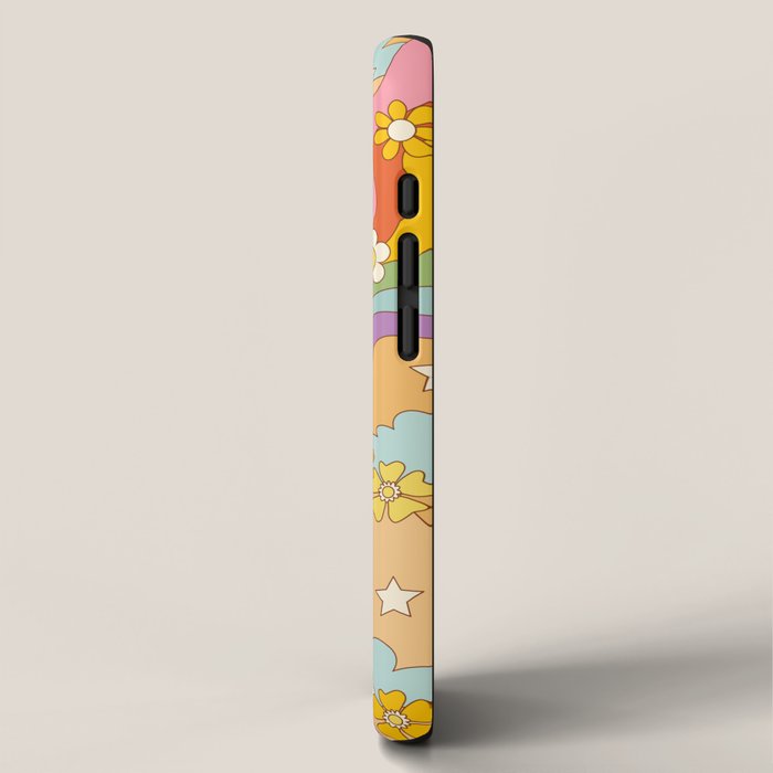 retro hippie boho rainbow print  iPhone Case Gallery Image 2