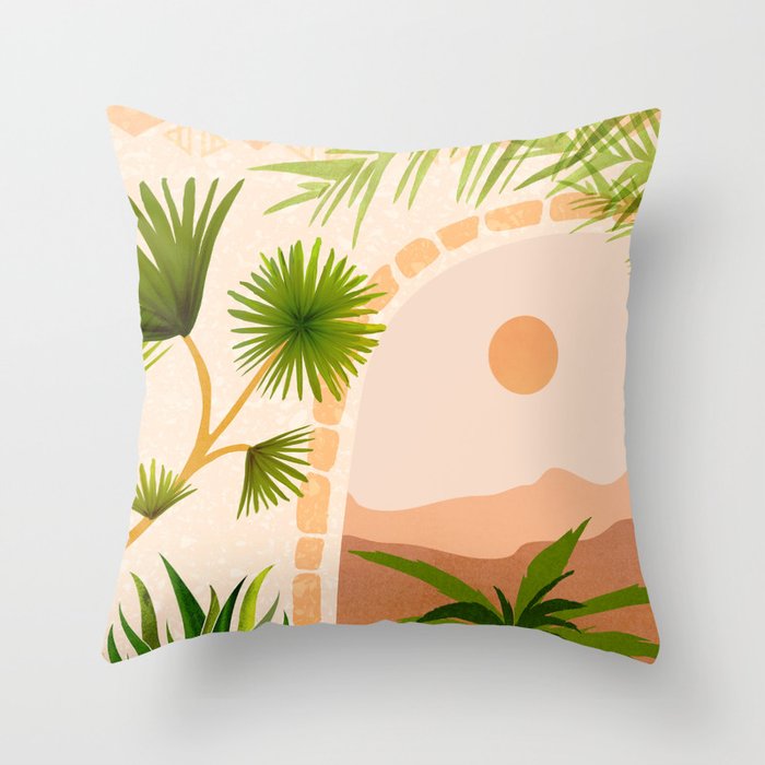 Dreamy Desert View Villa Series Throw Pillow Gallery Image 6