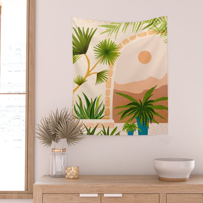 Dreamy Desert View Villa Series Wall Tapestry Gallery Image 2