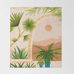 Dreamy Desert View Villa Series Throw Blanket Gallery Image 2