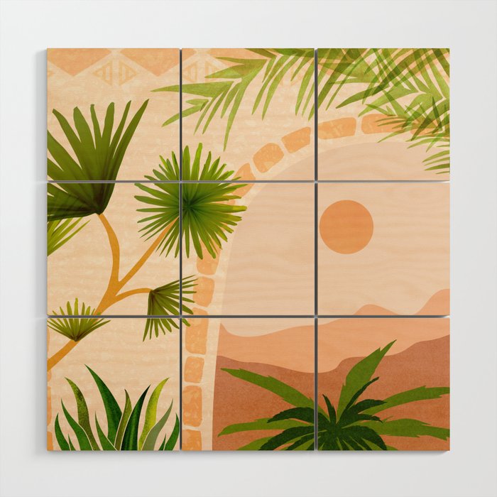 Dreamy Desert View Villa Series Wood Wall Art Gallery Image 1