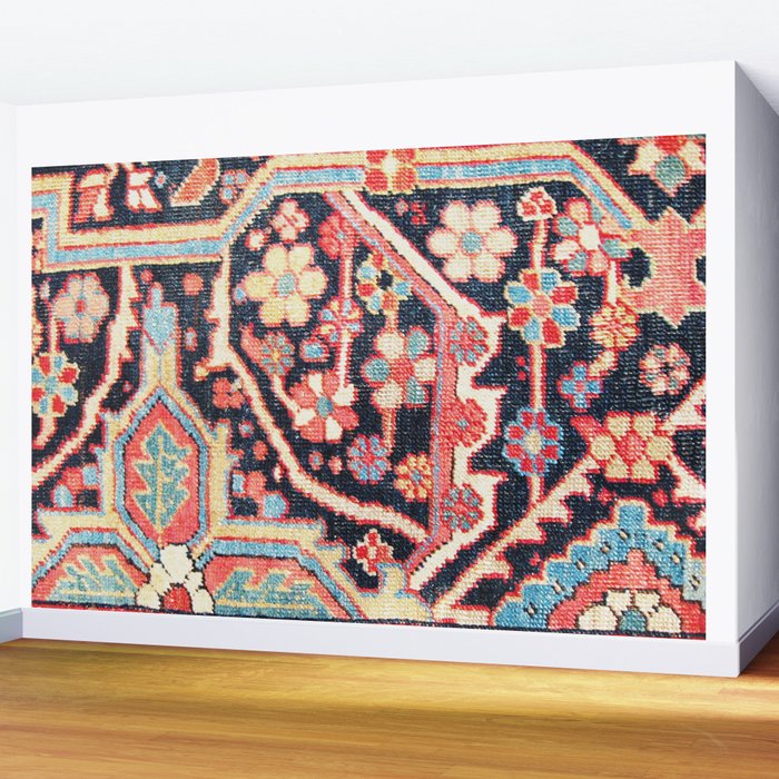 Antique Persian Heriz Carpet Print Wall Mural Gallery Image 2