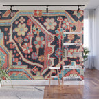 Antique Persian Heriz Carpet Print Wall Mural Gallery Image 1