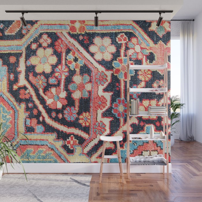 Antique Persian Heriz Carpet Print Wall Mural Gallery Image 1