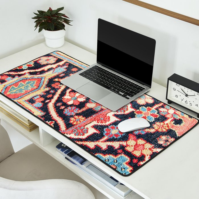 Antique Persian Heriz Carpet Print Desk Mat Gallery Image 2
