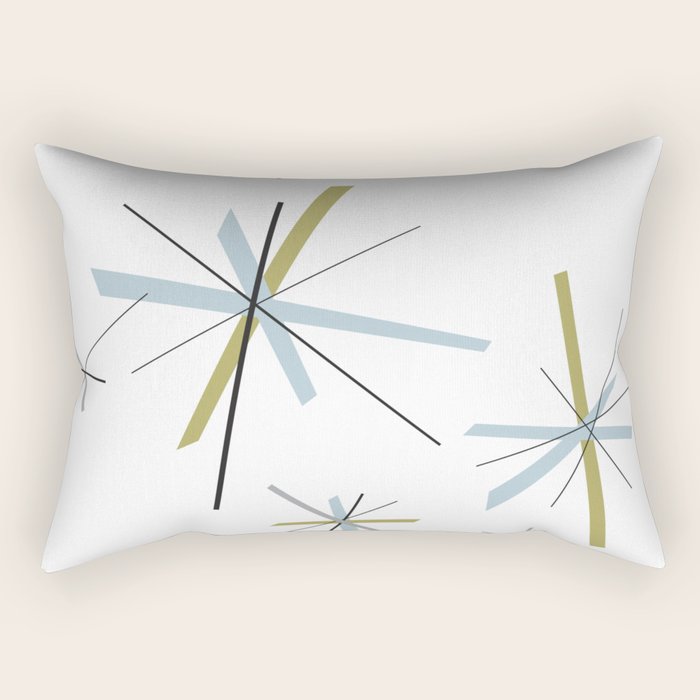 Retro Atomic Age Pattern Rectangular Pillow Gallery Image 2