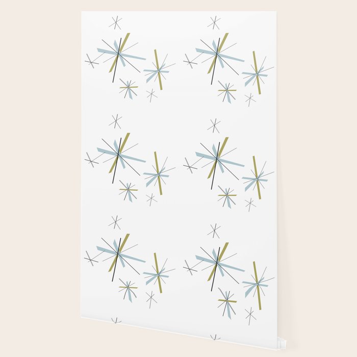 Retro Atomic Age Pattern Wallpaper Gallery Image 2