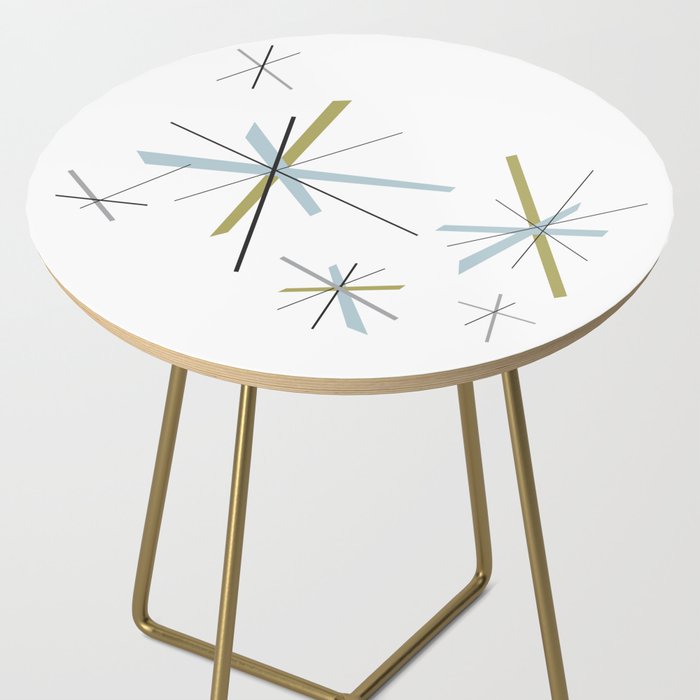 Retro Atomic Age Pattern Side Table Gallery Image 2