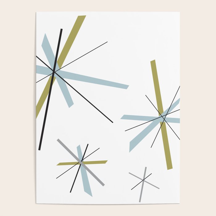 Retro Atomic Age Pattern Poster Gallery Image 4