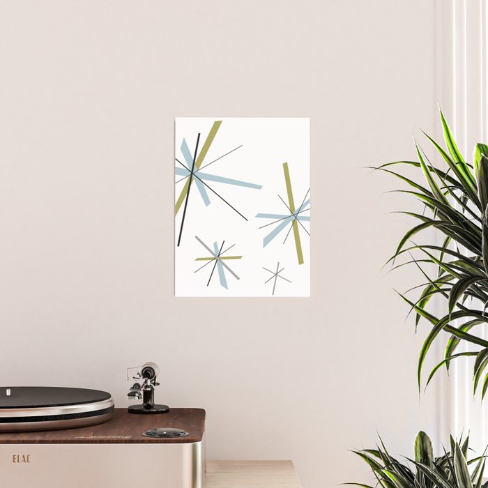 Retro Atomic Age Pattern Poster Gallery Image 2