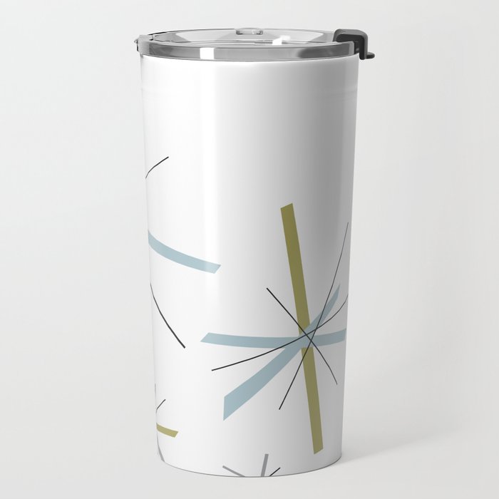 Retro Atomic Age Pattern Travel Mug Gallery Image 2