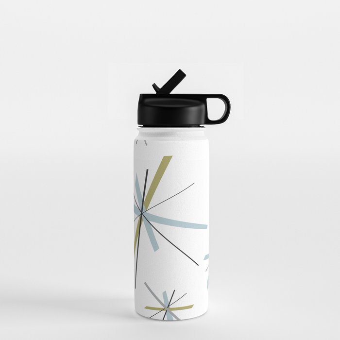 Retro Atomic Age Pattern Water Bottle