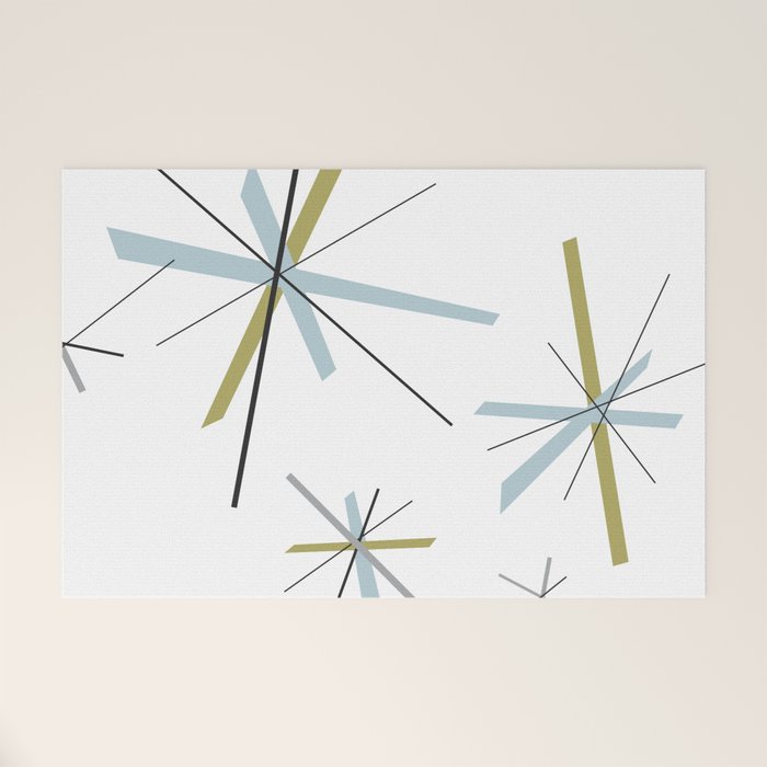 Retro Atomic Age Pattern Welcome Mat Gallery Image 1