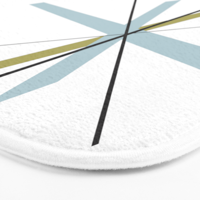 Retro Atomic Age Pattern Bath Mat Gallery Image 3