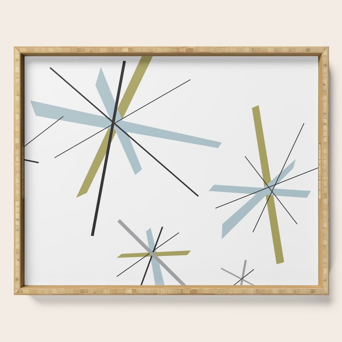 Retro Atomic Age Pattern Serving Tray Gallery Image 1